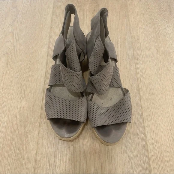 EILEEN FISHER Taupe Leather “Willow” Espadrilles - Picture 4 of 7